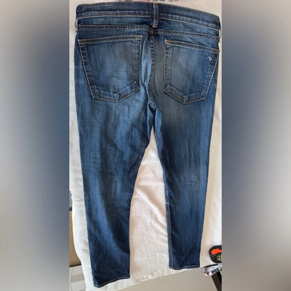 Rag & Bone The Dre Jeans slim boyfriend size 28 dark faded color The Pike - Picture 12 of 13